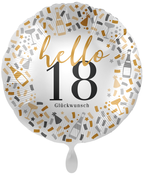 Folienballon - Hello 18 - ø 43cm